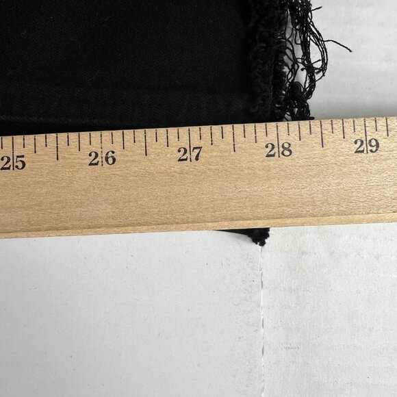Paige Jean Women 36x28* Claudine High Rise Crop Flare Black Raw Hem Denim Tag 33 - Picture 12 of 16